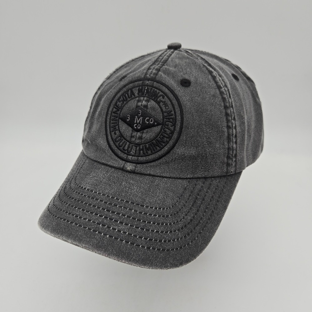 K-Products Minnesota Mining MFG Strapback Hat Baseball Cap Gray Duluth OSFA